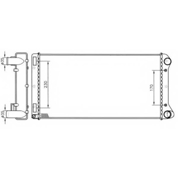 Радиатор охлаждения двигателя NRF 53229