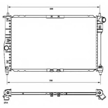 Радиатор охлаждения двигателя NRF 53253