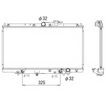 Радиатор охлаждения двигателя NRF 53328
