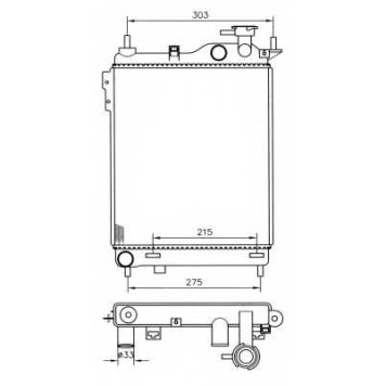 Радиатор охлаждения двигателя NRF 53359