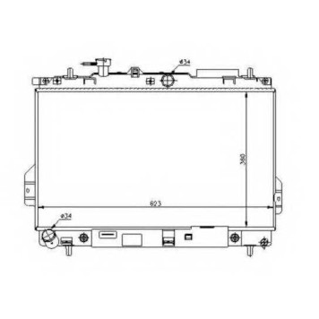 Радиатор охлаждения двигателя NRF 53363
