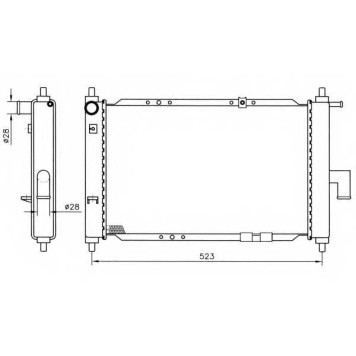 Радиатор охлаждения двигателя NRF 53375