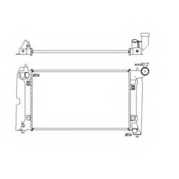 Радиатор охлаждения двигателя NRF 53397