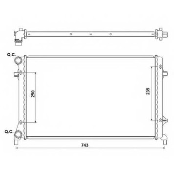 Радиатор охлаждения двигателя NRF 53405A