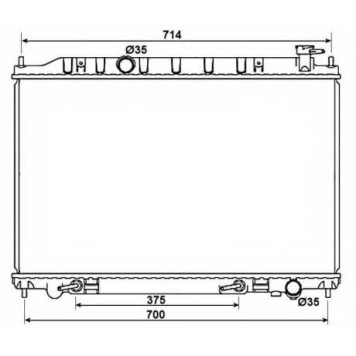 Радиатор охлаждения двигателя NRF 53407
