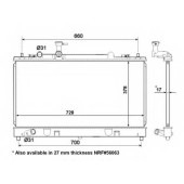 Радиатор охлаждения двигателя NRF 53412