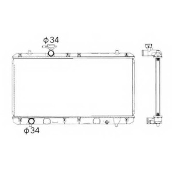 Радиатор охлаждения двигателя NRF 53428