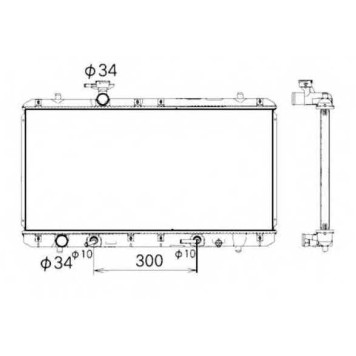 Радиатор охлаждения двигателя NRF 53429