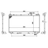 Радиатор охлаждения двигателя NRF 53440