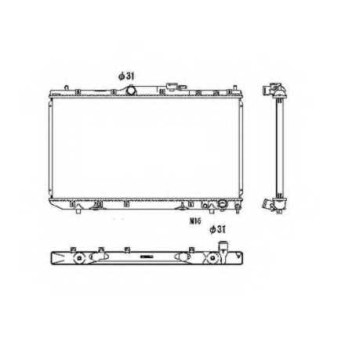 Радиатор охлаждения двигателя NRF 53446