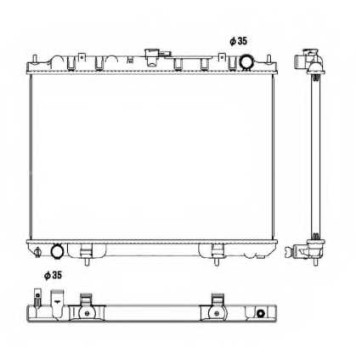 Радиатор охлаждения двигателя NRF 53450