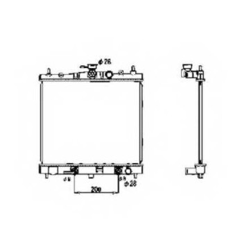Радиатор охлаждения двигателя NRF 53477