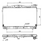 Радиатор охлаждения двигателя NRF 53504
