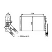 Радиатор отопления салона NRF 53554