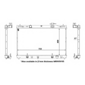 Радиатор охлаждения двигателя NRF 53587