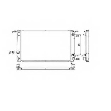 Радиатор охлаждения двигателя NRF 53590