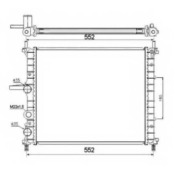 Радиатор охлаждения двигателя NRF 53607