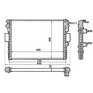 Радиатор охлаждения двигателя NRF 53612