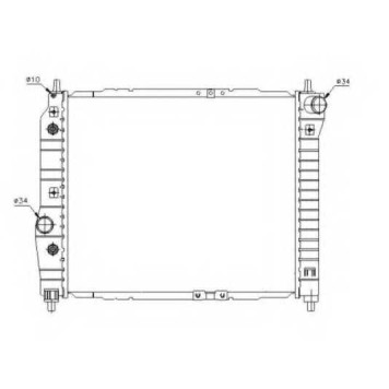 Радиатор охлаждения двигателя NRF 53638
