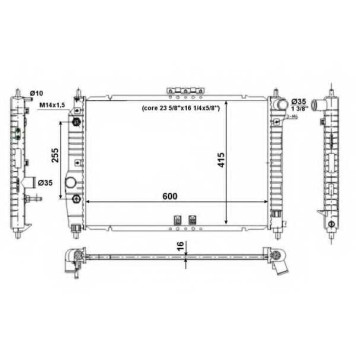 Радиатор охлаждения двигателя NRF 53639