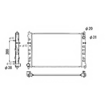 Радиатор охлаждения двигателя NRF 53684