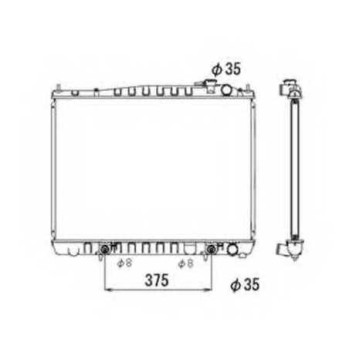 Радиатор охлаждения двигателя NRF 53694