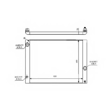 Радиатор охлаждения двигателя NRF 53728