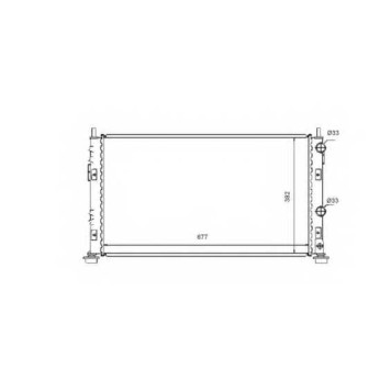 Радиатор охлаждения двигателя NRF 53733