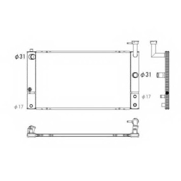 Радиатор охлаждения двигателя NRF 53747