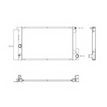 Радиатор охлаждения двигателя NRF 53763