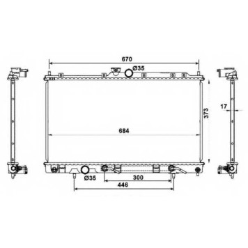 Радиатор охлаждения двигателя NRF 53778