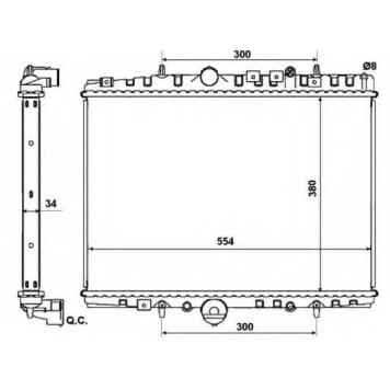 Радиатор охлаждения двигателя NRF 53787