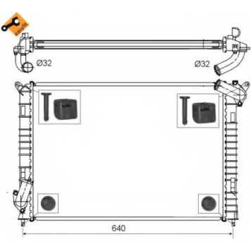 Радиатор охлаждения двигателя NRF 53808