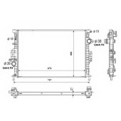 Радиатор охлаждения двигателя NRF 53811