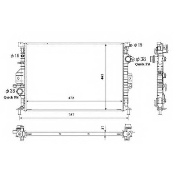 Радиатор охлаждения двигателя NRF 53811