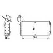Радиатор отопления салона NRF 53889