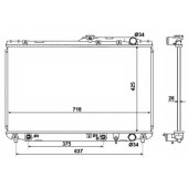 Радиатор охлаждения двигателя NRF 53962