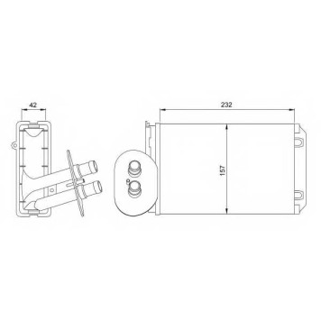 Радиатор отопления салона NRF 54247