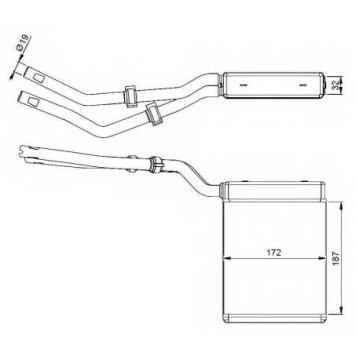 Радиатор отопления салона NRF 54303