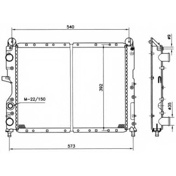 Радиатор охлаждения двигателя NRF 54501