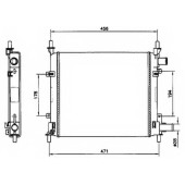 Радиатор охлаждения двигателя NRF 54601