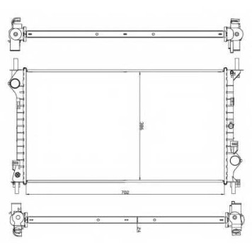 Радиатор охлаждения двигателя NRF 54756