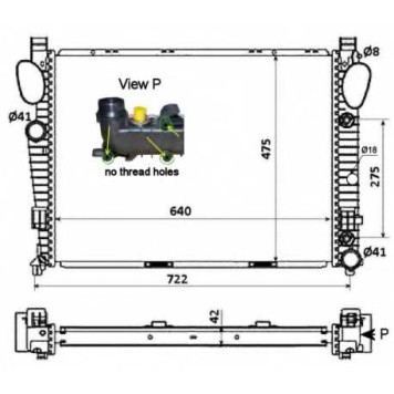 Радиатор охлаждения двигателя NRF 55325