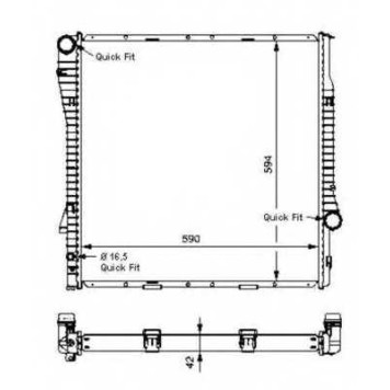 Радиатор охлаждения двигателя NRF 55328