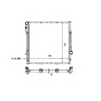 Радиатор охлаждения двигателя NRF 55329