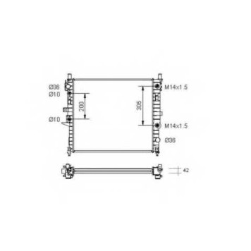 Радиатор охлаждения двигателя NRF 55336