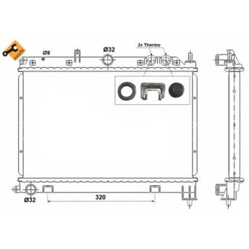 Радиатор охлаждения двигателя NRF 55426