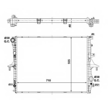 Радиатор охлаждения двигателя NRF 56124