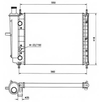 Радиатор охлаждения двигателя NRF 58015