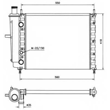 Радиатор охлаждения двигателя NRF 58016